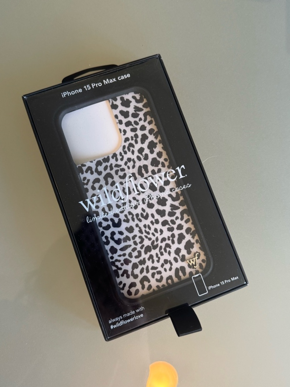 Wildflowers Leopard Print iPhone 15 Pro Max Case - White & Black